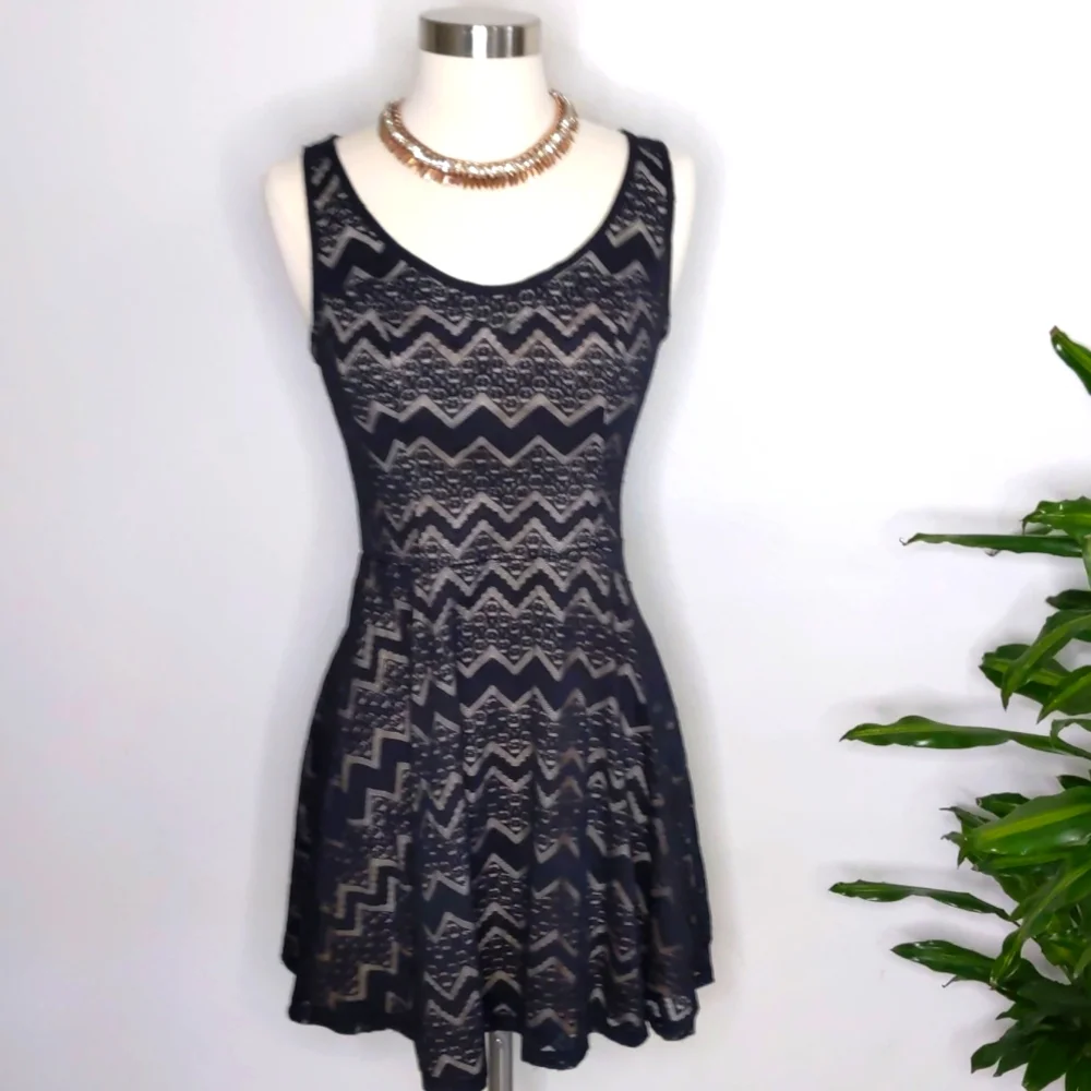 Candies Black Lace Dress Size Small